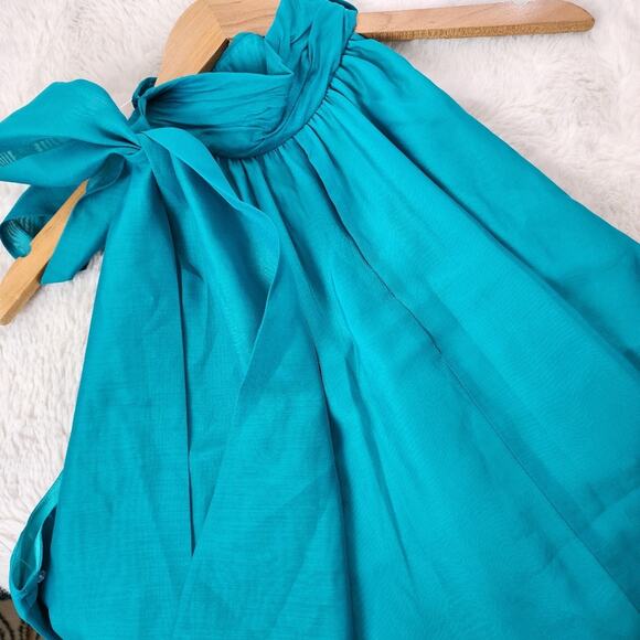 NEW Ted Baker Tejeda Tie Neck Draped Trapeze Sleeveless Top Green - Picture 13 of 13